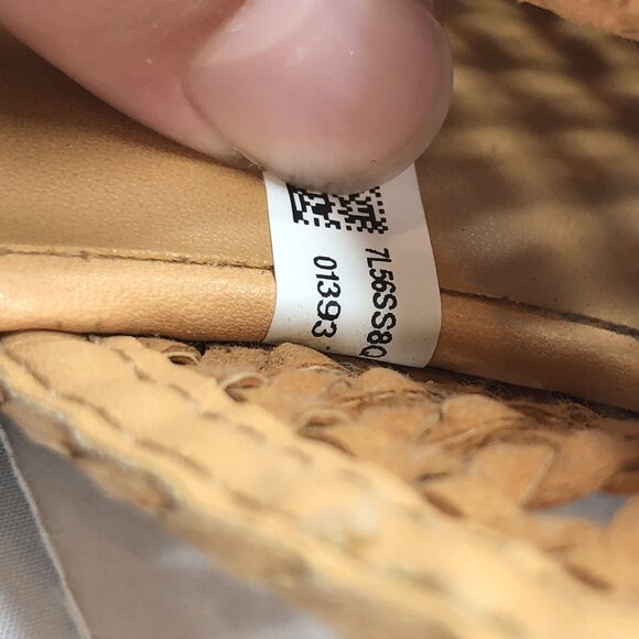 American Eagle Shoes 9 Beige Multi Tone Woven Slide Flats Pointed Toe Sandal PU - Picture 11 of 12